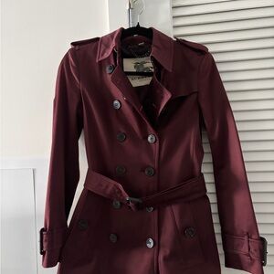 Burberry Women's Deep Burgundy Trench Coat